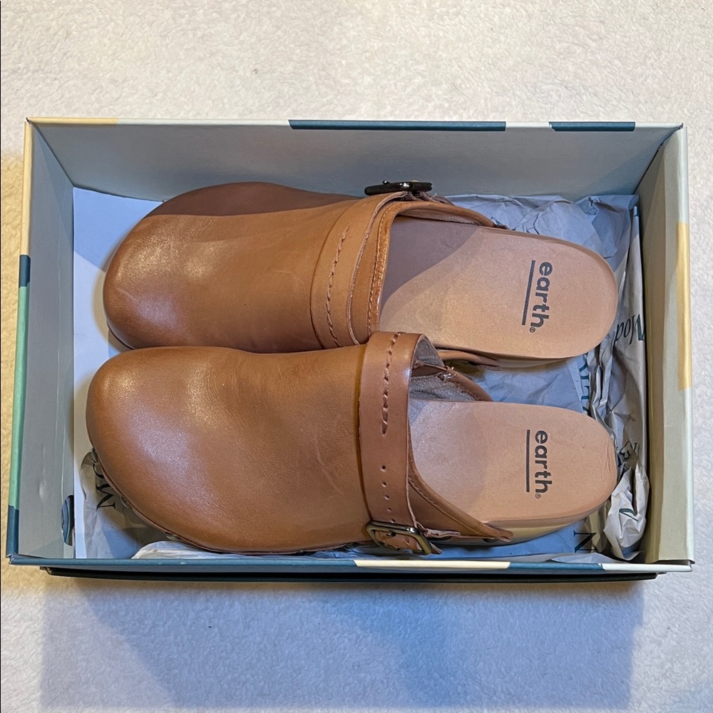 Earth Tan Leather Slip-Ons